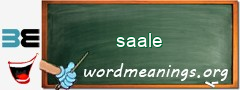 WordMeaning blackboard for saale